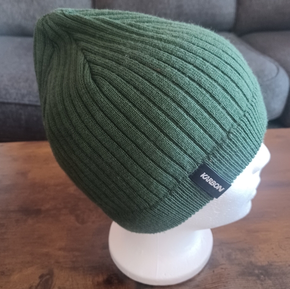 Moosehead Karbon Green Ribbed Beanie Toque Winter Hat Wool Blend 🫎 🍺 - Picture 3 of 7